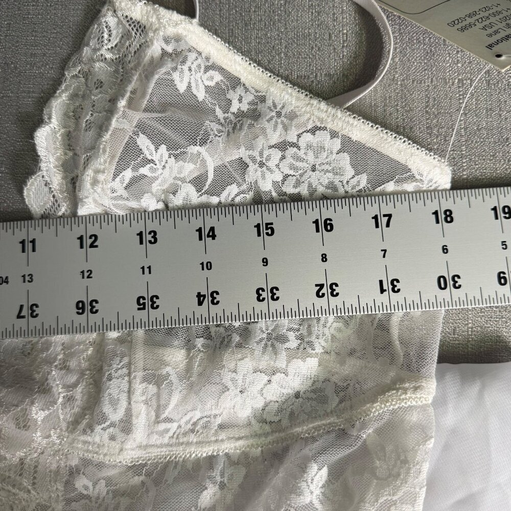 Womens White Lace Bust Sheer Long NightGown With Slit Bridal Romantic Lingerie - Picture 6 of 15